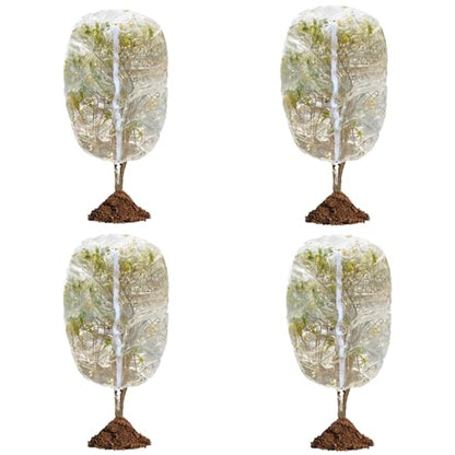 4 Pack Bird Netting Bags for Garden Protection, 3.3 x 4.6 FT Insect Barrier Mesh Covers with Zipper Drawstring, Fruit Tree Netting for Blueberry Bushes Tomatoes Vegetables and Outdoor Plants - size: 4PCS 3.3×4.6FT