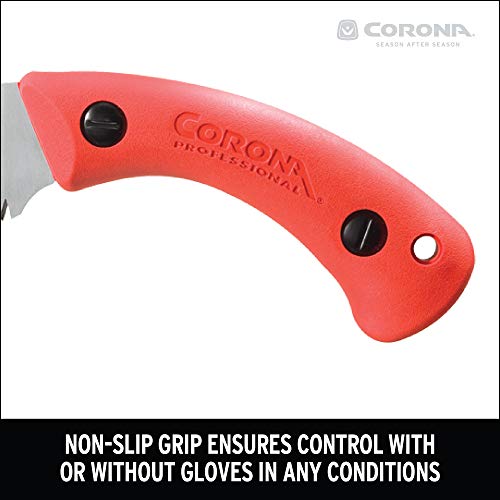 Corona Tools 13-Inch QuickSAW Pruning Saw | Tree Saw Designed for Single-Hand Use | Curved Blade Hand Saw | Cuts Branches up to 7" in Diameter | QS 7900
