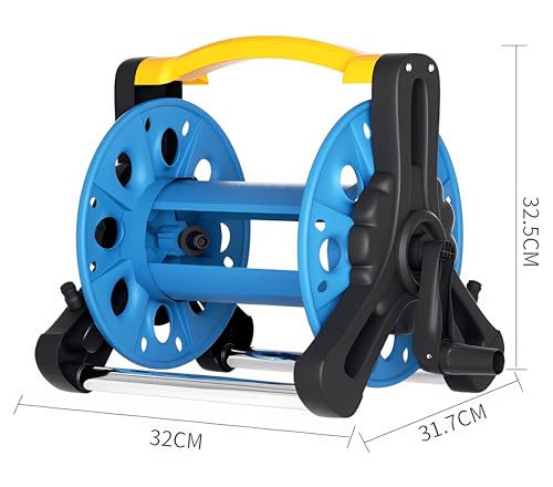Portable Garden Hose Reel, Quick Rewind Hose Reel Organizer for Water Hose, Lightweight & Durable Hose Storage Cart with Handle, Ideal for Yard Watering, Car Washing, Patio & Outdoor Use