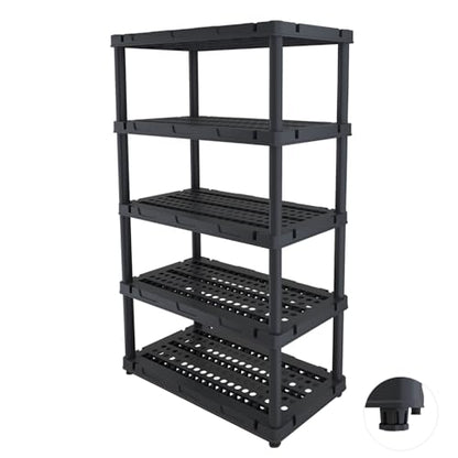 Plastic Storage Shelves, Heavy Duty Shelving Units, 700LBS - size: 5 Tier(larger size)