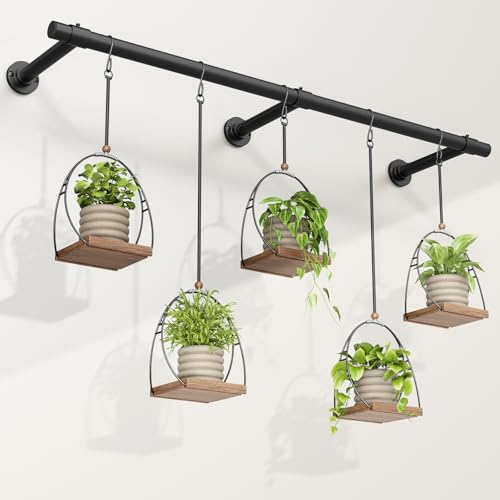 Window Plant Hanger Indoor, 64 Inch Heavy Duty Plant Hanging Rod - size: 64 Inch