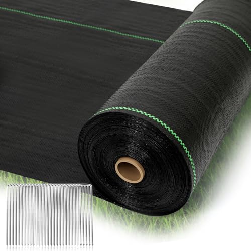 joyhalo 4ft x 300ft Heavy Duty Weed Barrier Fabric, 3.2oz Woven Geotextile