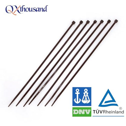 Dark Brown Zip Ties 10 Inch Cable Ties 100 Pack Outdoor Use - size: 10"-brown-100 pcs