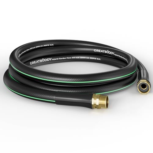 GreatBuddy Garden Hose 10ft, 5/8" Heavy Duty Water Hose - size: 10ft