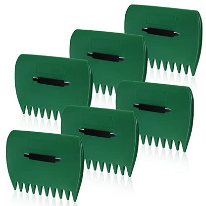 Sherr 6 Pcs Leaf Scoops Hand Rakes, Large Leaf Scoops and Claws Lightweight Plastic Leaves Grabbers for Picking up Leaves, Clippings, Grass, Collect Garden Rake Scooper