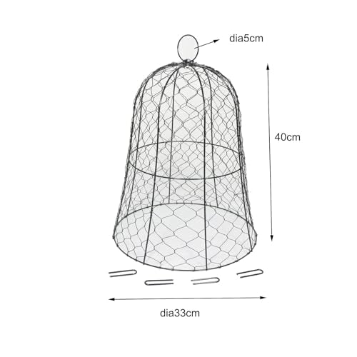 plant covers from animals 12pcs,wire plant protector cage 13"x15.7"H,Bell-Shaped Split Design,plant cages & supports plant cages to keep animals out for Vegetables,Flowers,Seedlings Against Rabbit - size: Integrated