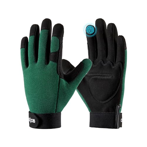 COOLJOB Thorn Proof Gardening Gloves for Men Women, Green, Medium - color: Green, size: Medium