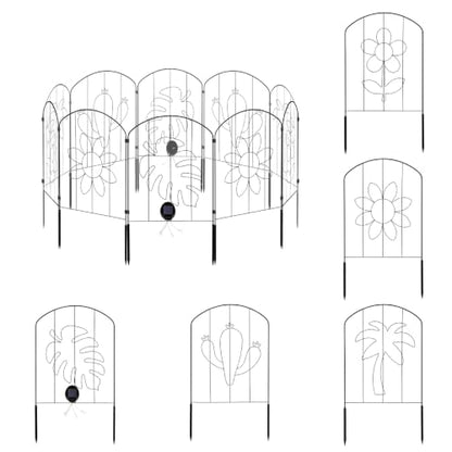 Decorative Garden Fence, 22 in Tall x 13 in Wide, 10 Pack Flower Bed Fencing Panels, Iron Wire Garden Border Fence, Rust-Resistant Animal Barrier for Yard, Lawn, Vegetable Garden & Landscaping