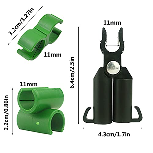 Orgrimmar 50PCS Connector Clip Set for 11mm Plant Trellis Gardening Stakes