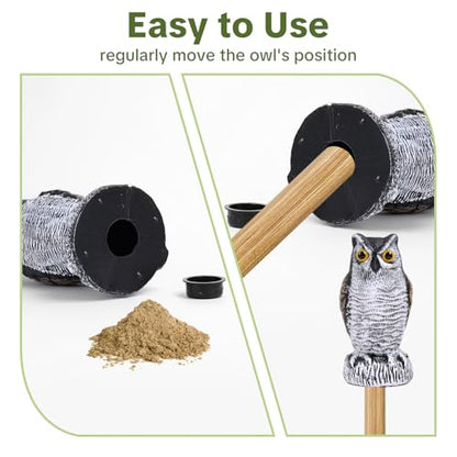OFFO 2 Pack Realistic Owl Statue, Hand-Painted Garden Owl Decor, 8 Inch - size: 8 in