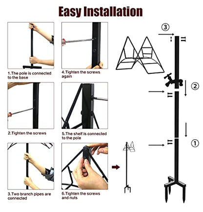 Artigarden Garden Hose Holder Stand with Brass Spigot Faucet Freestanding - style: With Faucet