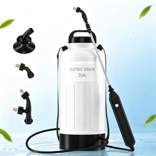 Battery Powered Sprayer 2 Gallon Electric Pump Lawn & Garden Sprayer - color: off-white