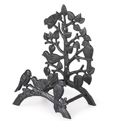Sungmor Cast Iron Garden Hose Holder - Wall Mounted Retro Style - color: Shape C-Bird&Tree