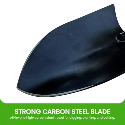 Garden Guru Heavy Duty Garden Trowel Hand Shovel for Gardening – Strong Carbon Steel Hand Trowel with Ergonomic Non-Slip Handle – Perfect for Digging, Planting, Transplanting, and Cutting Roots - size: 1 Pack