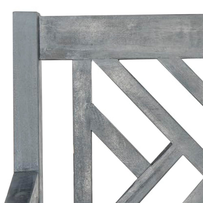 Safavieh PAT6738A Outdoor Collection Bradbury 3 Seat Bench - color: Ash Grey / Beige