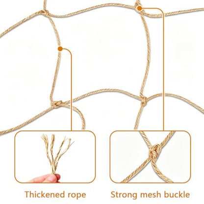 3.28 Ft * 3.28 Ft Jute Trellis Netting, Heavy-Duty Garden Plant Climbing Support Net for Vining Fruits, Vegetables & Flower Plants. - size: 1M*1M
