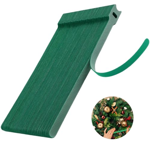 100Pcs 8-Inch Green Nylon Adjustable Plant Ties & Cable Straps - size: 8 in x 0.5 in