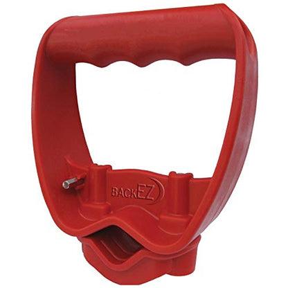 Back-Saving Tool Handle Attachment, EVR-Grip Upgrade, Labor-Saving Ergonomic Shovel Add-on Handle, RED - color: Red
