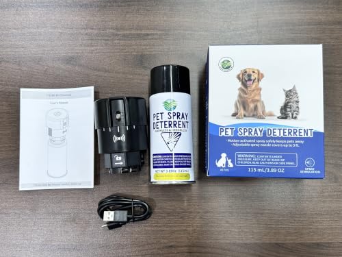 Pet Spray Deterrent for Cat & Dog, Motion Activated [2 Pack] Black - color: Black-2 Pack