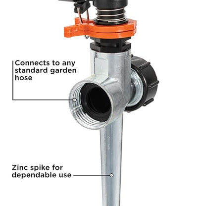 Black + Decker® Impulse Sprinkler – Up to 5,027 Sq. Ft. Coverage, Adjustable Spray, Secure Spike Base BXWNBB57395