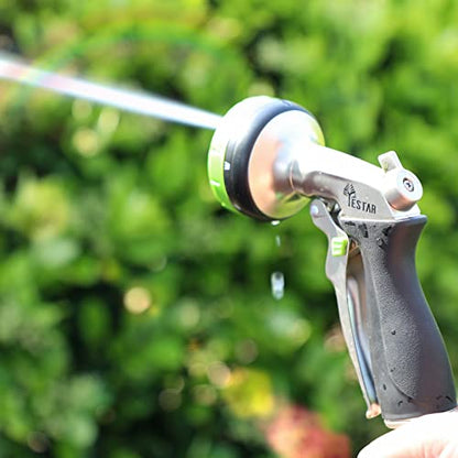 Garden Hose Nozzle,Metal Spray Nozzles with 8 Adjustable Watering Patterns