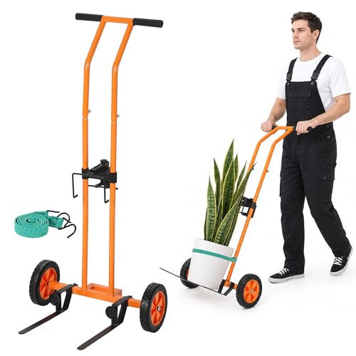Garvee Plant Caddy with Wheels, 175 LBS Capacity - color: Orange