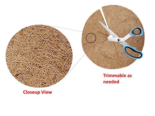 Deepthi 18-Inch Coco Coir Mulch Mats – Pack of 3 Natural Coconut Fiber Discs – Tree Ring Guards, Pot Covers, Sapling Root Protection, Weed Barrier, Moisture Retention for Garden & Potted Plants