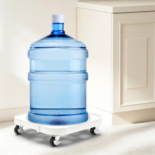 2 Pack 11'' Heavy Duty Rolling Plant Caddy with Wheels, White - color: White