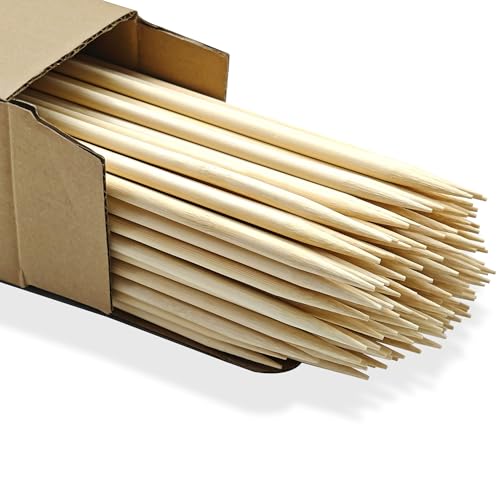 100Pcs 3ft/36in Bamboo Plant Stakes, Garden Stakes, Bamboo Stakes for Tomato, Beans, Potted Plants, Smores Sticks for Fire Pit, Natural Support for Gardening, BBQ, Camping, Home Cooking - size: 36in - Bamboo