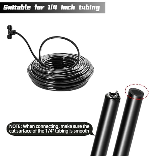 45 Pack Quick Connect 1/4" Drip Tubing Irrigation Fittings Kit Universal 1/4'' Drip Irrigation Tubing Connectors Leak Free Fitting Set Includes 10 Tee 10 Coupling 10 Elbow 10 End Cap 5 Shut Off Valve - size: 45PCS 1/4" Connector Fittings Kit