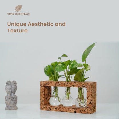 Natural Three-Beaker Cork Propagation Station