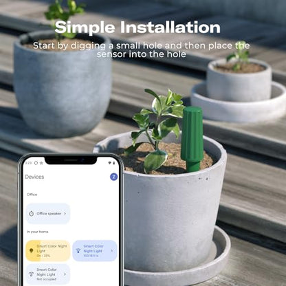 THIRDREALITY Smart Soil Moisture Sensor Gen2 3Pack,Zigbee hub Needed, nhanced Signal Stability,Capacitive Moisture Monitoring,Garden Planting, Compatible with Hubitat,SmartThings,Home Assistant,Homey - style: 3 Pack