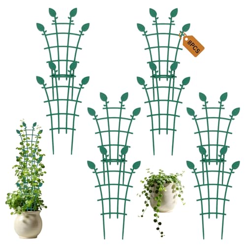 Small Trellis for Potted Plants, Stackable Plant Trellis Indoor Outdoor Climbing Plant Support for Pothos Hoya Vine Ivy Houseplants Flower (8)