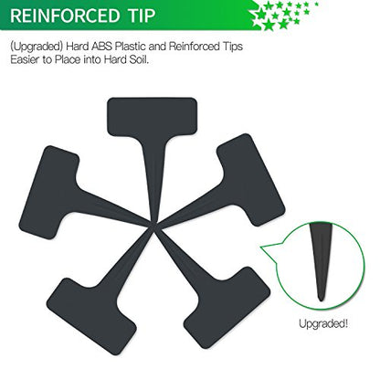 Prudance® 50pcs Reusable Waterproof Plant Markers, Black - color: Black