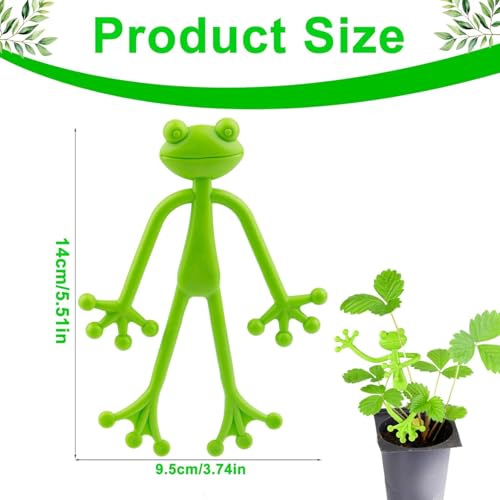 Botee Frog Plant Stand,Plant Clips,Flower Stem Support for Climbing Vines Reusable Cable Ties Perfect for Indoor Outdoor Potted Plants