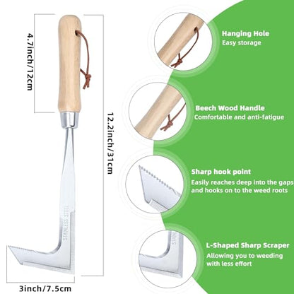 Crack Weeder, Stainless Steel Crevice Weeding Tool, Weeder Tool