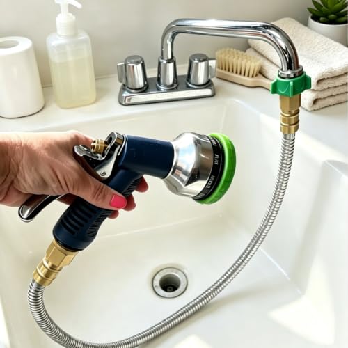 3FT Female to Female Short Stainless Steel Metal Garden Hose