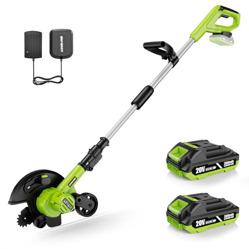 goodjob Cordless Lawn Edger, 20V Battery Powered Edger for Lawns Sidewalk