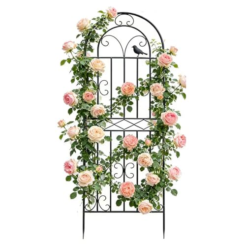 1 Pack 47.2"x19.7" Metal Gardon Trellis for Climbing Plants Outdoor, Black - size: 1P: 47.2" H x 19.7" W