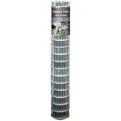 YARDGARD 2 in. x 3 in. Mesh Welded Wire Fence Roll, 48 in. x 50 ft., 16 Gauge Galvanized Steel Fence for Animal Enclosures, Garden Protection and Property Fencing - size: 48 in. x 50 ft.