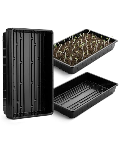 Mr. Pen- Seed Starter Trays, 5 Pack, 17"x10"x2.4" - color: Black, size: 10 Pack
