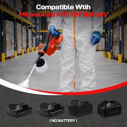 Electric Diatomaceous Earth Duster Compatible for Milwaukee 18V Battery - color: Red