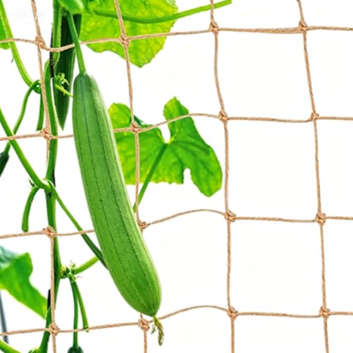 3.28 Ft *13.12 Ft Jute Trellis Netting, Heavy-Duty Garden Plant Climbing Support Net for Vining Fruits, Vegetables & Flower Plants. - size: 1M*4M