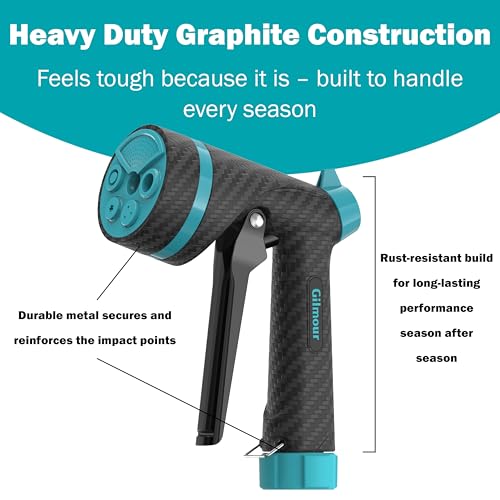 Gilmour Heavy Duty Front Control Garden Hose Nozzle with Swivel Connect - style: Front Control