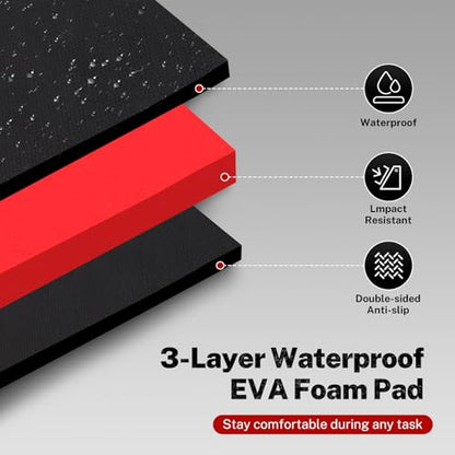 TOMMARS 0.9-Inch Thick Foldable Mechanic Kneeling Pad 44.88 Inches Unfolded - size: 44.8in Length-5-Fold
