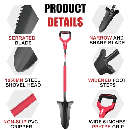 All Metal Serrated Sharp Blade Root Saw Spades Garden Digging Shovel