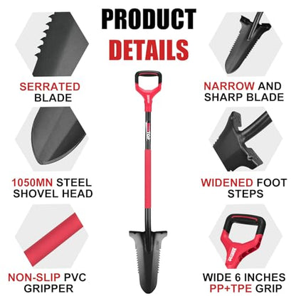 All Metal Serrated Sharp Blade Root Saw Spades Garden Digging Shovel