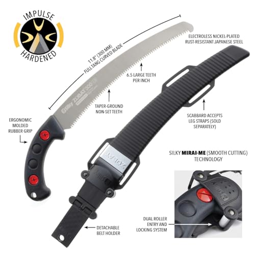 Silky ZUBAT Professional Curved Hand Saw 300mm Large Teeth (270-30) - color: Black, Silver, size: 300mm