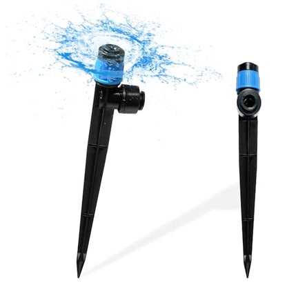 30PCS Push-to-Fit Drip Irrigation Emitters for 1/4 inch Irrigation Tubing, Adjustable 360 Degree Vortex Drip Emitters with Stake, Irrigation Dripper Sprinklers for Drip Irrigation System - size: 30PCS Drip Irrigation Vortex Emitters