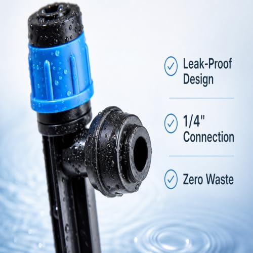 10-Pack Adjustable Watering Spikes, Blue Vortex Drip Emitters with Stakes - color: 10PCS Drip Irrigation Vortex Emitters